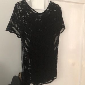 Pixley lace overlay blouse